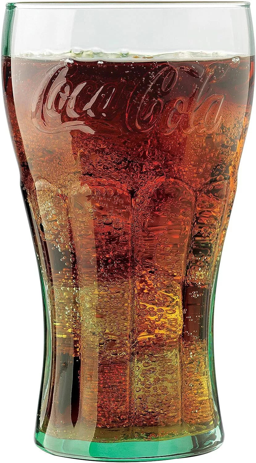 Libbey Coca-Cola 16-3/4-Ounce Glass Tumblers, Georgia Green, Set of 6